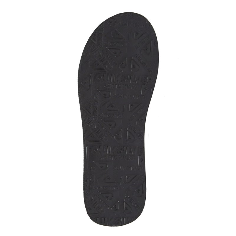 Quiksilver Carver Suede Flip Flops for Men, Arch Support Athletic Mens Sandals, Size 6 to 16 Thong Mens Slides, Solid Black, 11 M US - Image 5